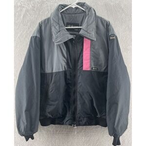 VTG Slalom Ski Jacket Men's L Coat Bomber 80s Full Zip Pink Gray USA